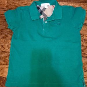 Boys Burberry Green shirt
